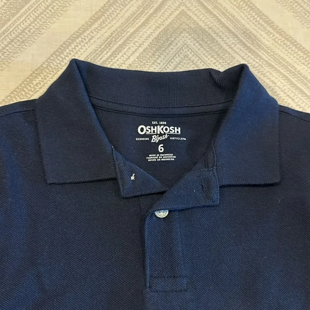 OshKosh B’gosh Navy Blue Boys Collared Short Sleeve Shirt